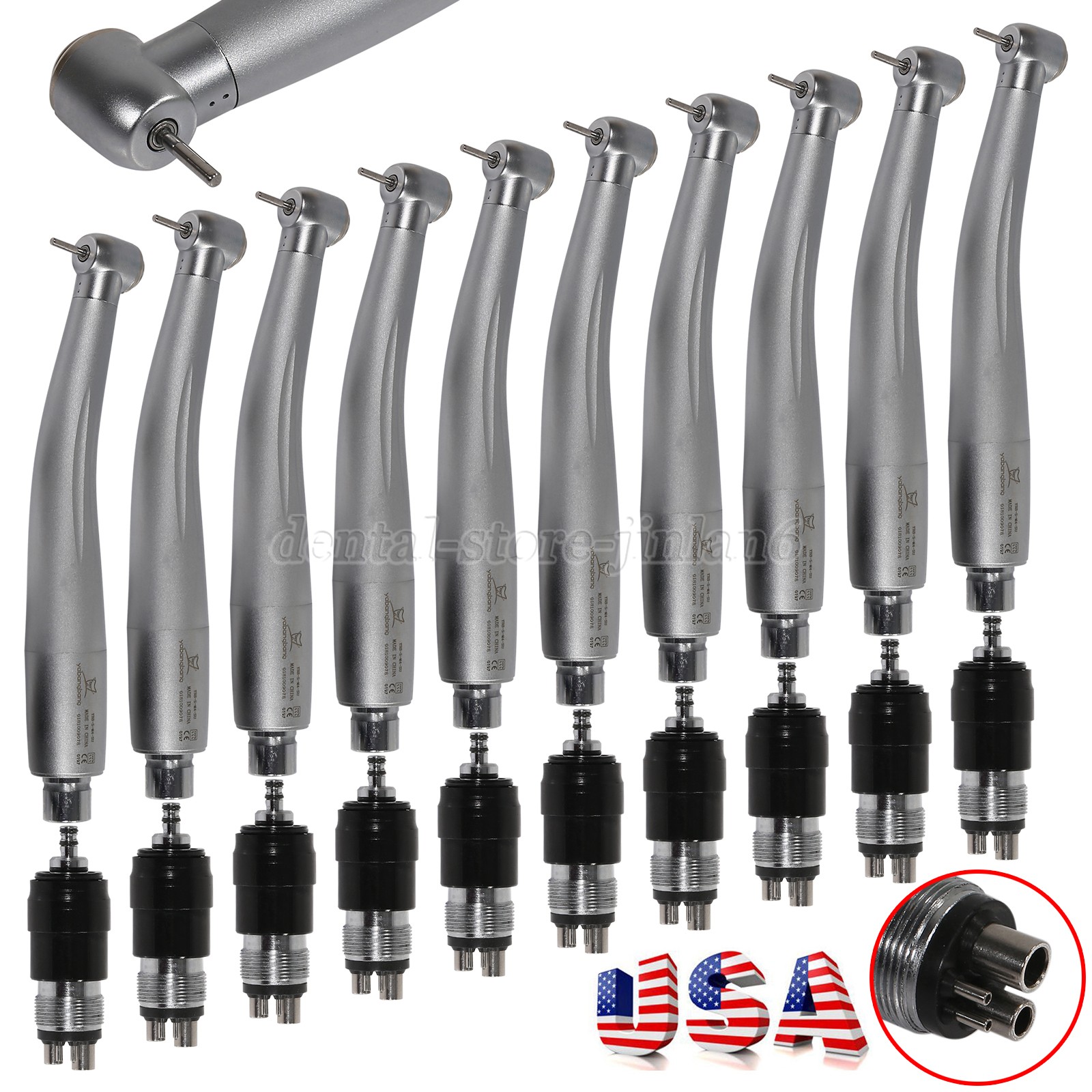 1-10 NSK STYLE Dental high speed handpiece with 4hole quick coupler connect USA