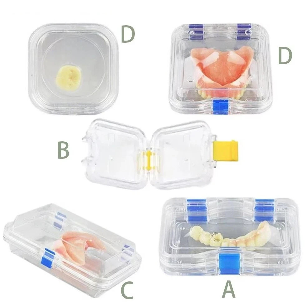 8 Types Dental Denture Storage Box with Film Teeth Membrane Jewelry Holder Cases