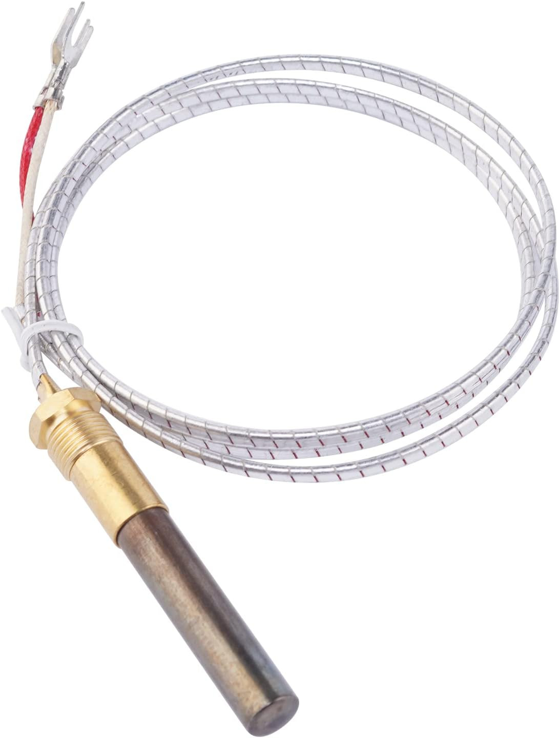 Gas Fryer Thermopile Thermocouple 2-Wire Replacement for Imperial Elite Fryma…
