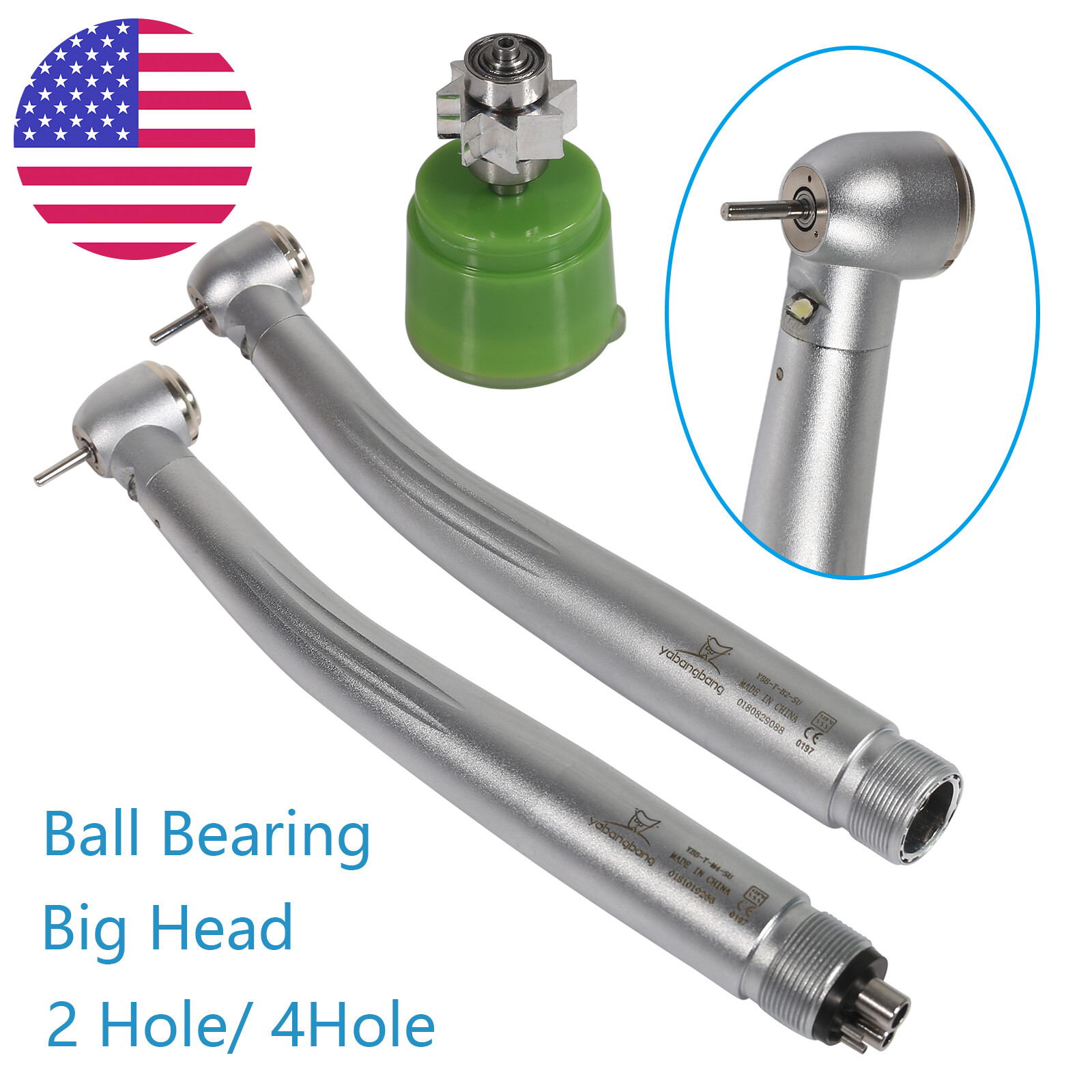 Dental 2-Hole 4-Hole LED E-generator Handpiece High Speed / Rotor