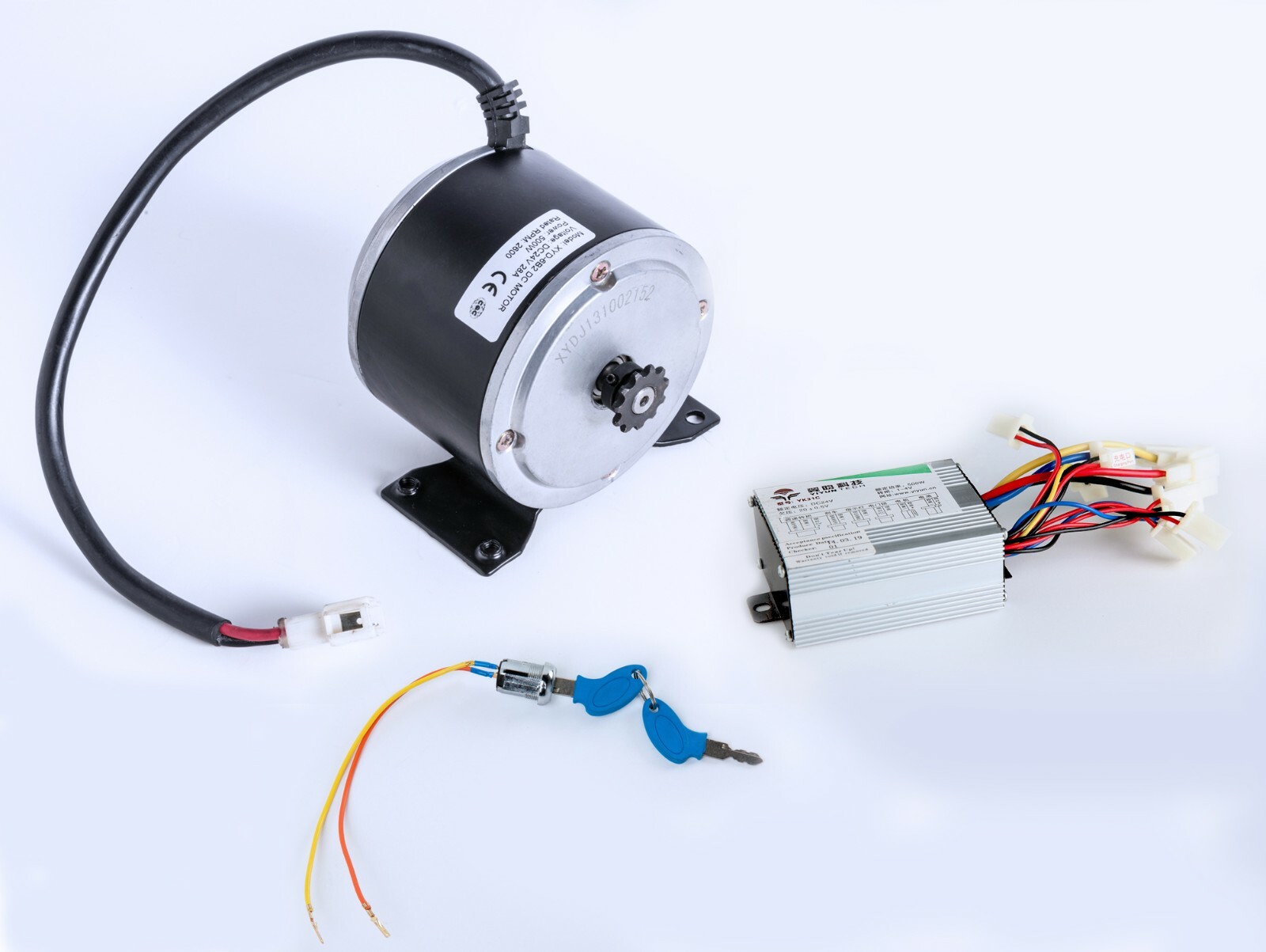 Electric Motor Kit Crazy Cart 500 Watt 36V Over Volt Currie XYD-6B2+Controller