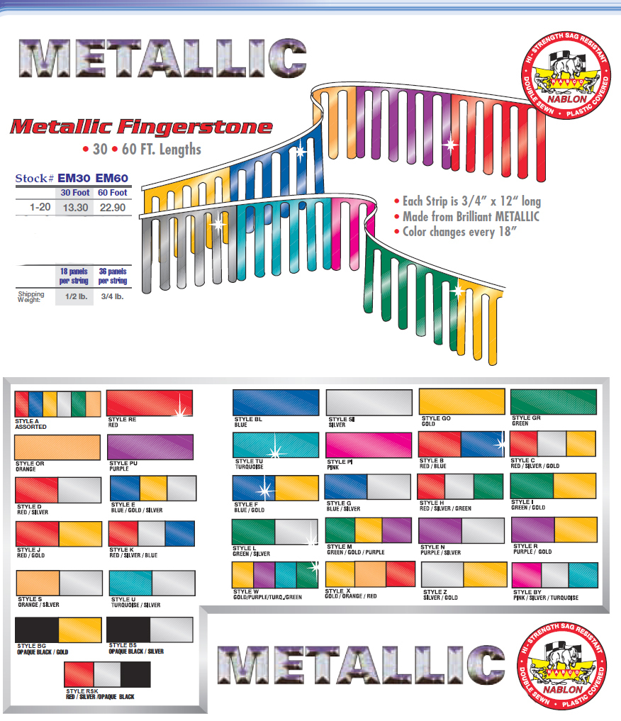 Metallic Pennant Flag Streamers Multi Color 60 Foot (36 Panels Per String)