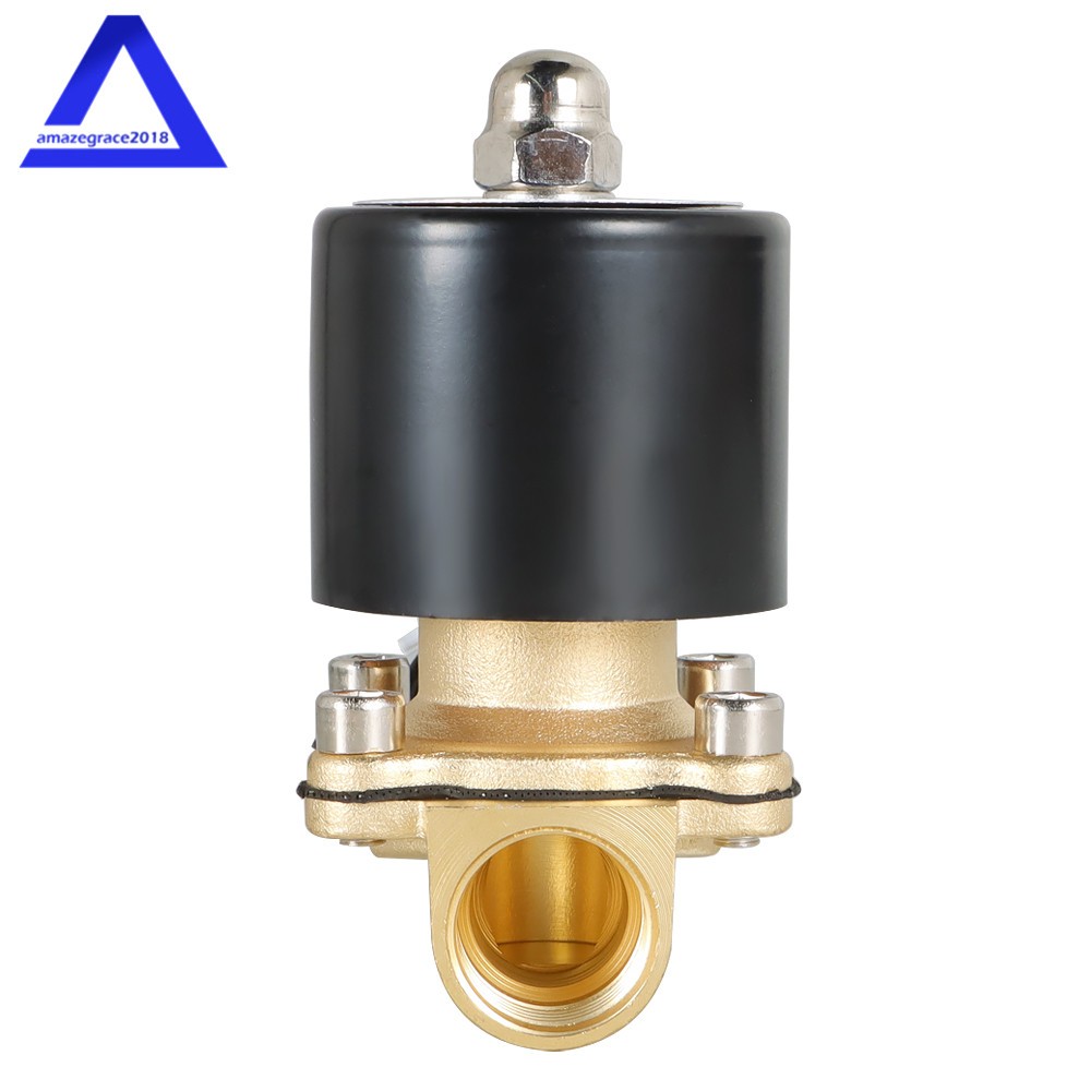 1/2 inch 12V DC Brass Electric Solenoid Valve NPT Gas Water Air Normally Closed