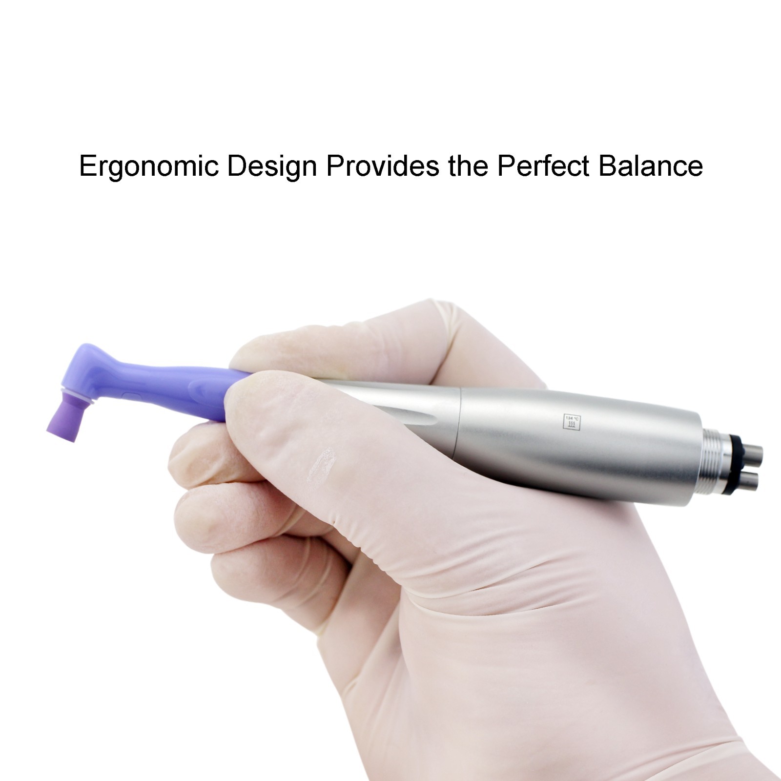Dental Hygiene Prophy Air Motor Handpiece 3 Nose Cones 4 Holes 360 Degree Swivel