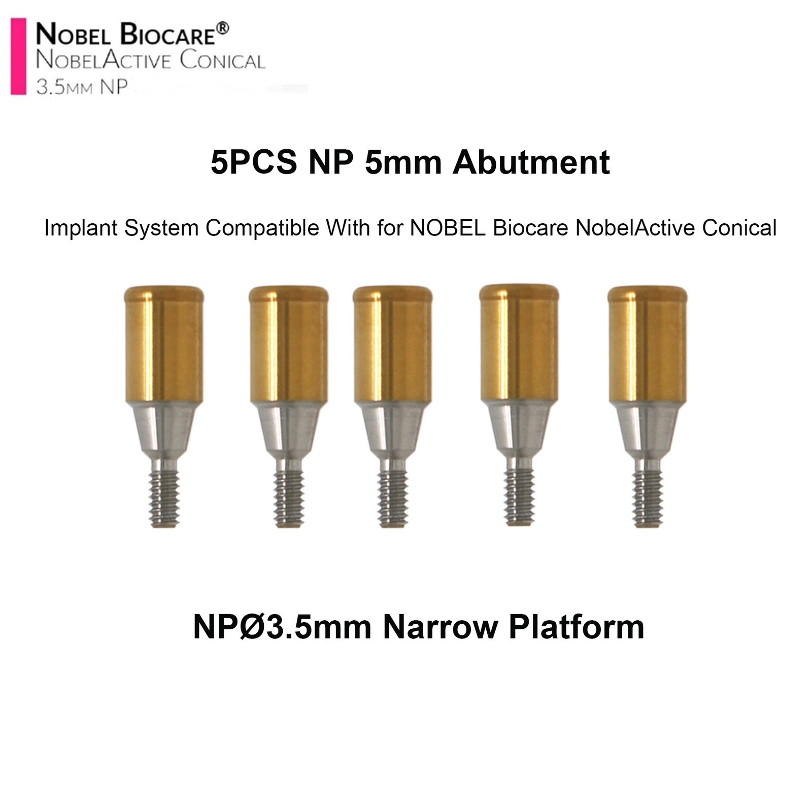 US Dental ZEST Locator Tapered Abutment Nobel Active NP & RP Conical Connection