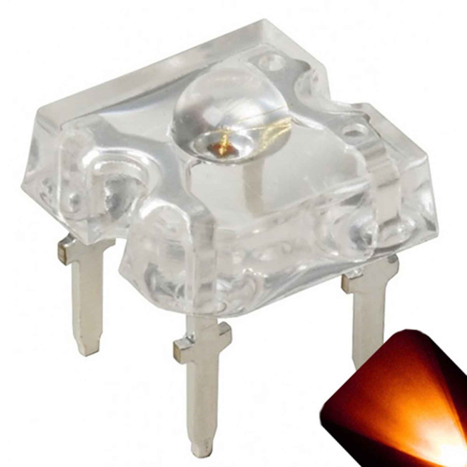 100 x LED 3mm Dome Superflux Amber Orange Piranha LEDs Turn Lights Super Flux