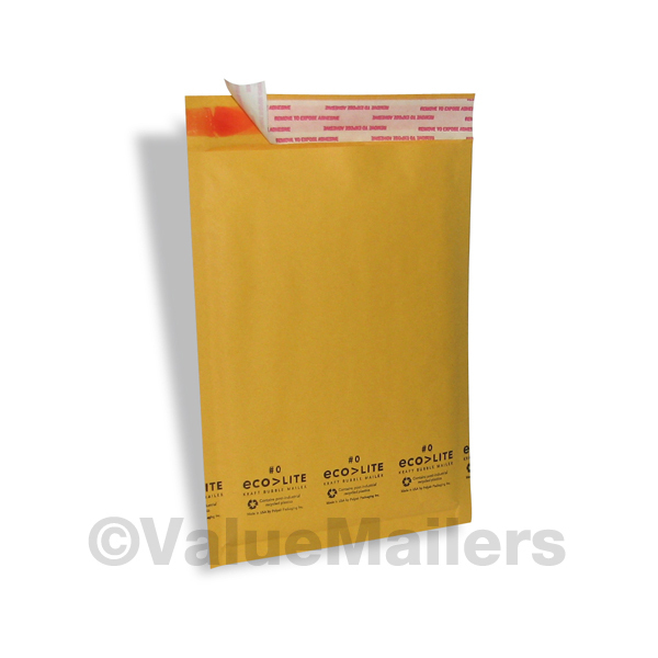 #0 200 6×10 Ecolite Kraft Bubble Mailers Padded Envelopes Bags 6 x 10