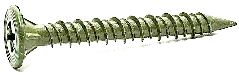 Cement Board Screws Phillips Wafer Head w/Nibs #8 x 1-1/4″, 1-5/8″ & 2-1/4″